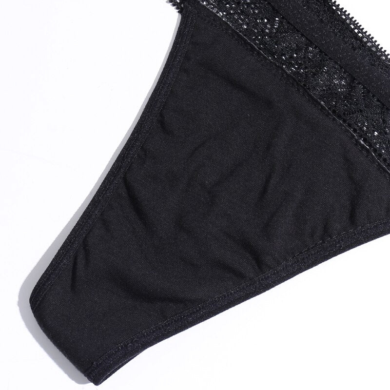 Safe V Menstrual Underwear Four Layers Leak-Proof Absorb Menstrual Briefs Lace Woman Panties Physiological Period Underwear G-string