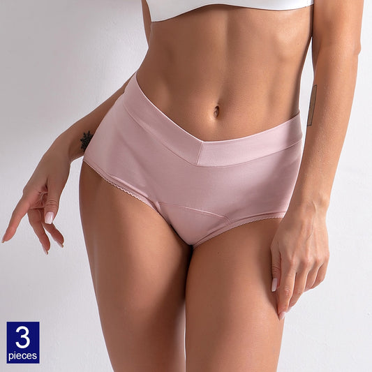 Safe V 3Pcs/sSet Leak-Proof Menstrual Panties Women &amp; Incontinence Underwear Period Pants Menstruation Warm Cotton Panty