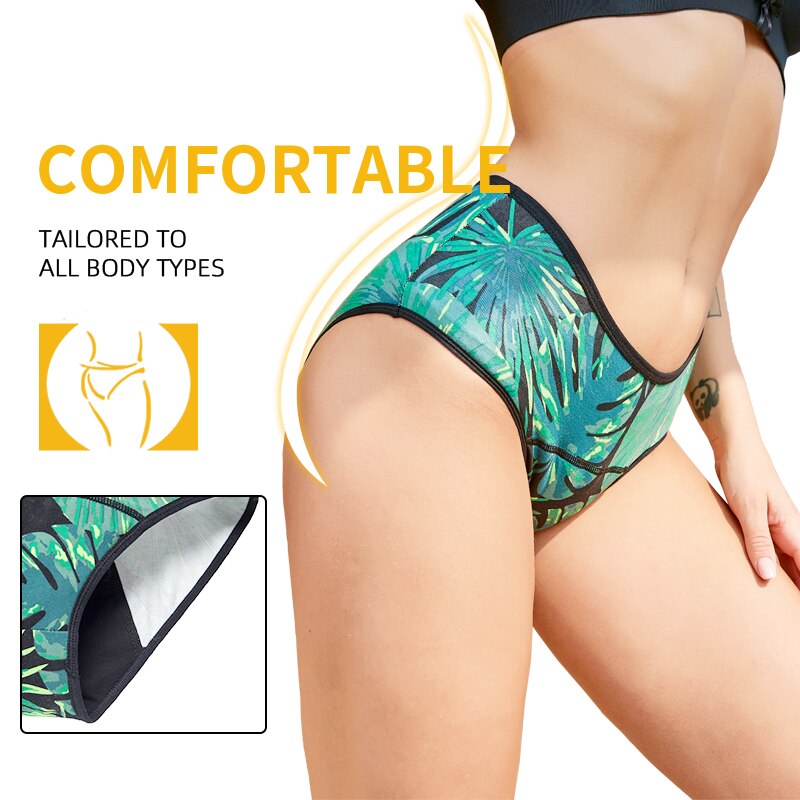 Safe V Four Layers Menstrual Panties S-4XL Leakproof Briefs Sexy Underwear Women Physiological Period Pants No Need Sanitary Napkin