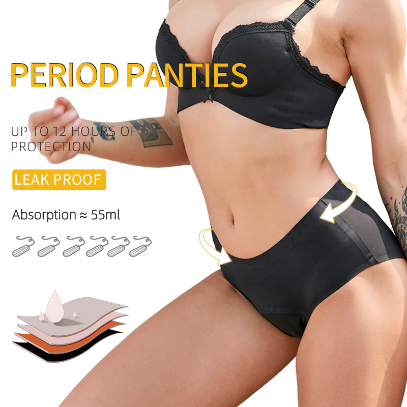 Safe V Ladies Seamless Period Underwear for Women Panties Menstrual Pants Sexy Leak Proof Super Absorption Undies Incontinence