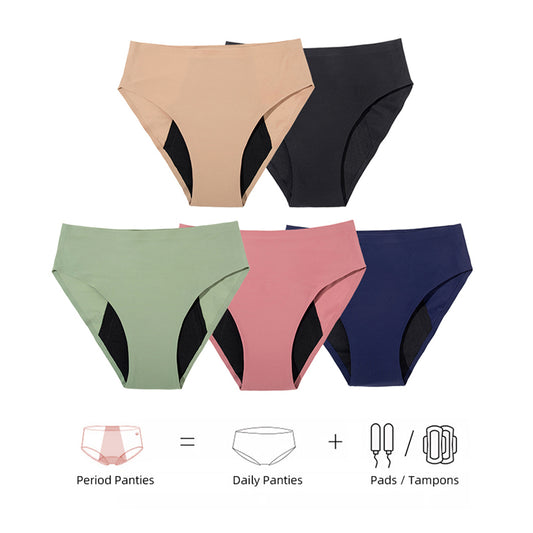 Safe V Ladies Seamless Period Underwear for Women Panties Menstrual Pants Sexy Leak Proof Super Absorption Undies Incontinence