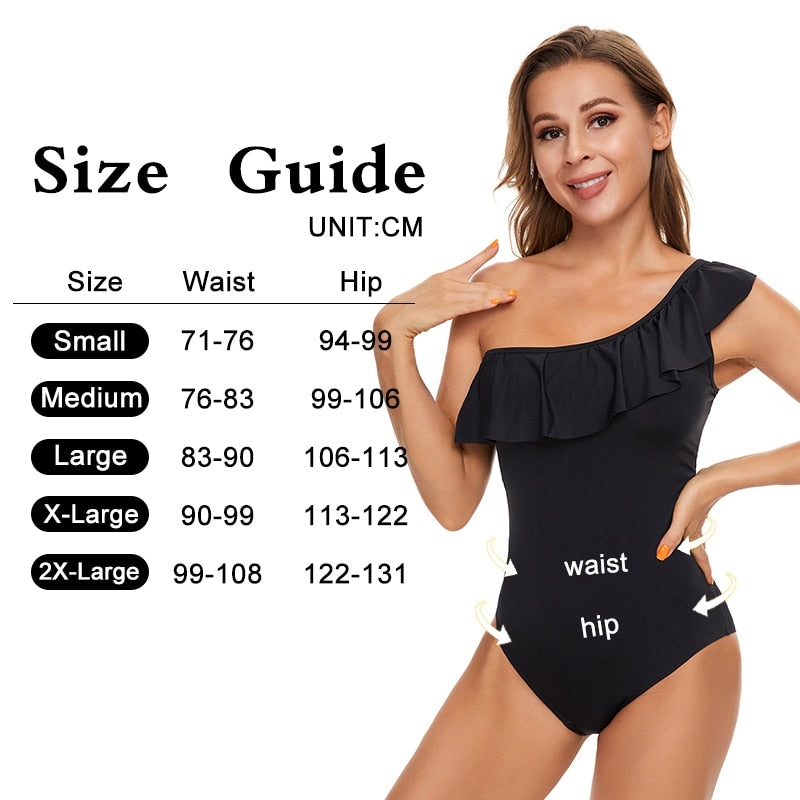 Safe V Female Solid Black Ruffled One-piece Swimsuit Women Sexy Lace Up Monokini Swimwear 2022 New Girl Beach Bathing Suits